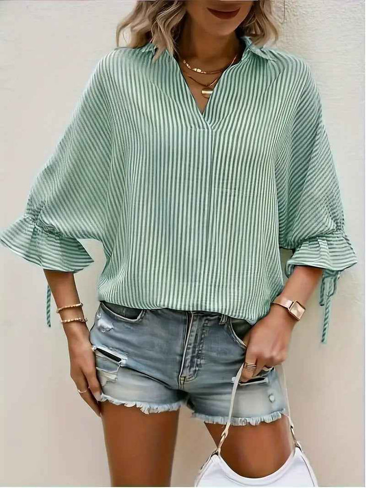 Classic Striped Blouse KEMETIX