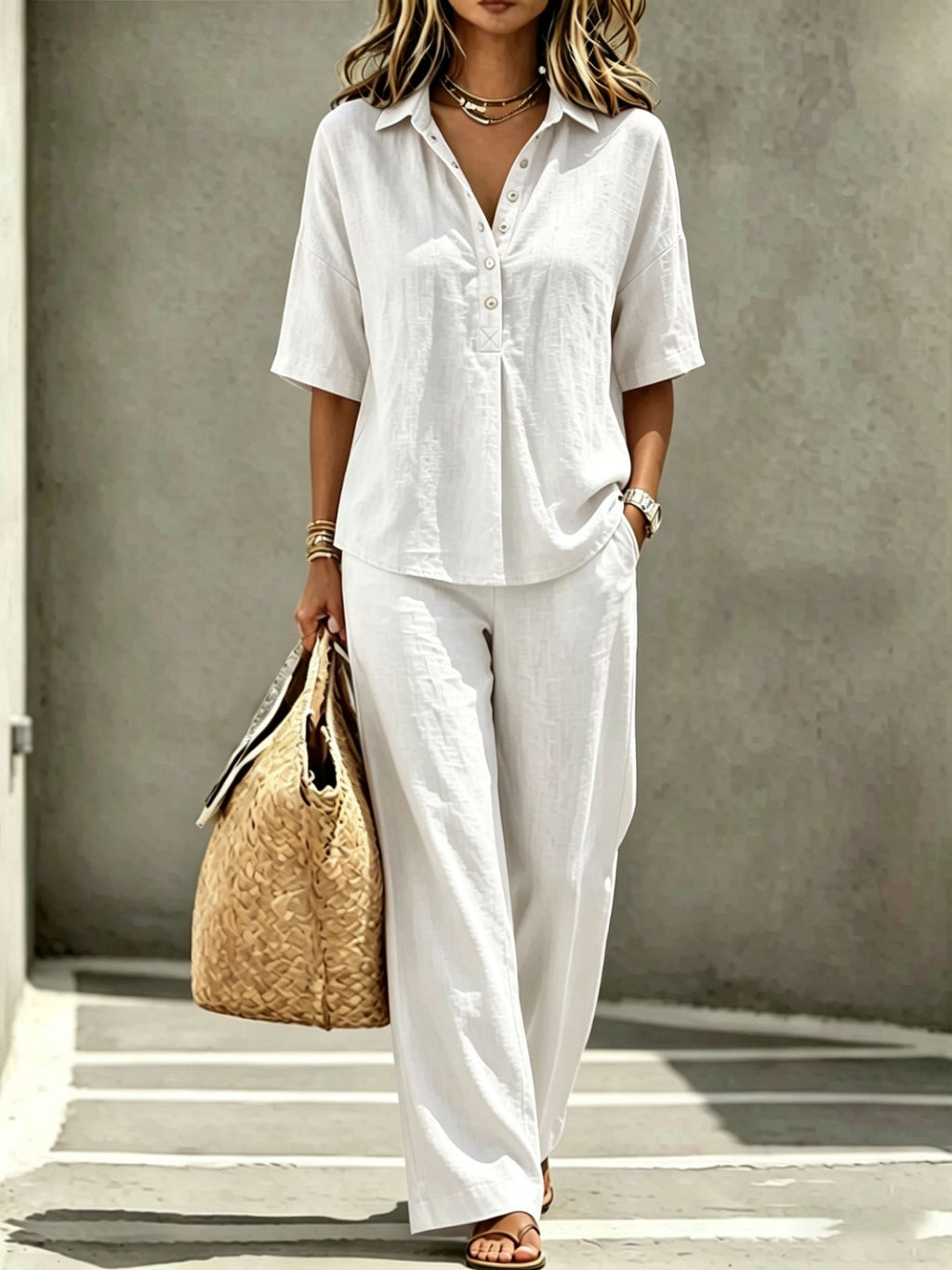 The Polo Linen Set