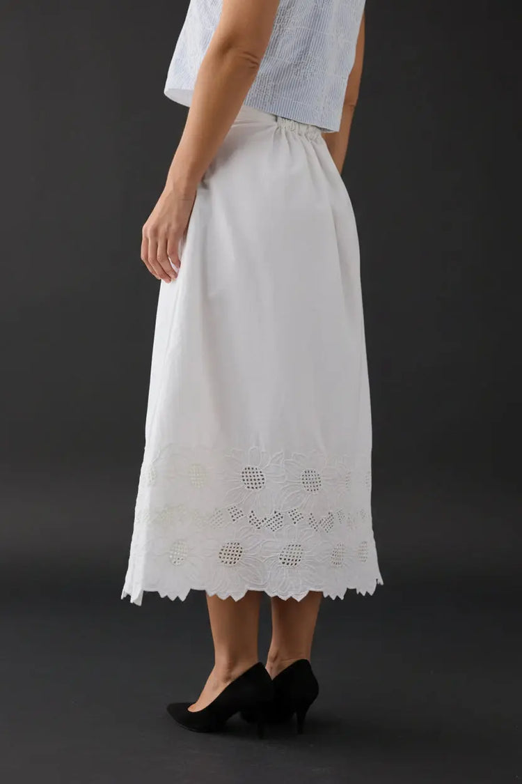 Embroidered Midi Skirt KEMETIX
