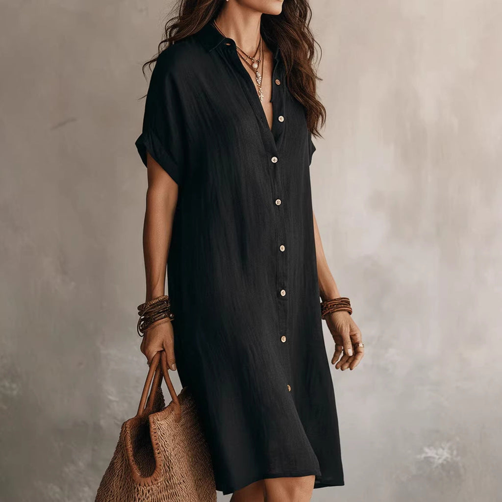 The Buttoned Midi Dress