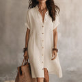 The Buttoned Midi Dress
