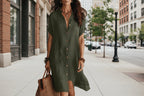 The Buttoned Midi Dress