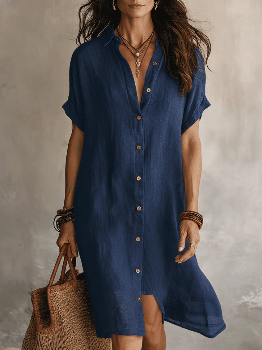 The Buttoned Midi Dress