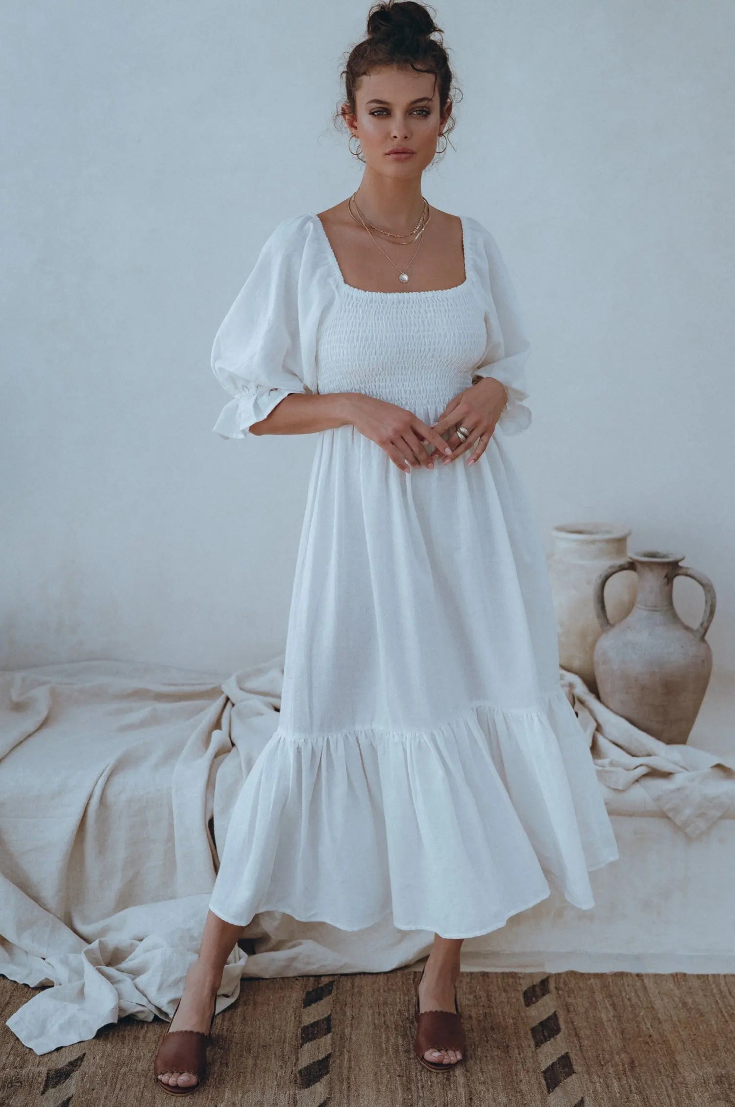 Almeria Linen Dress KEMETIX