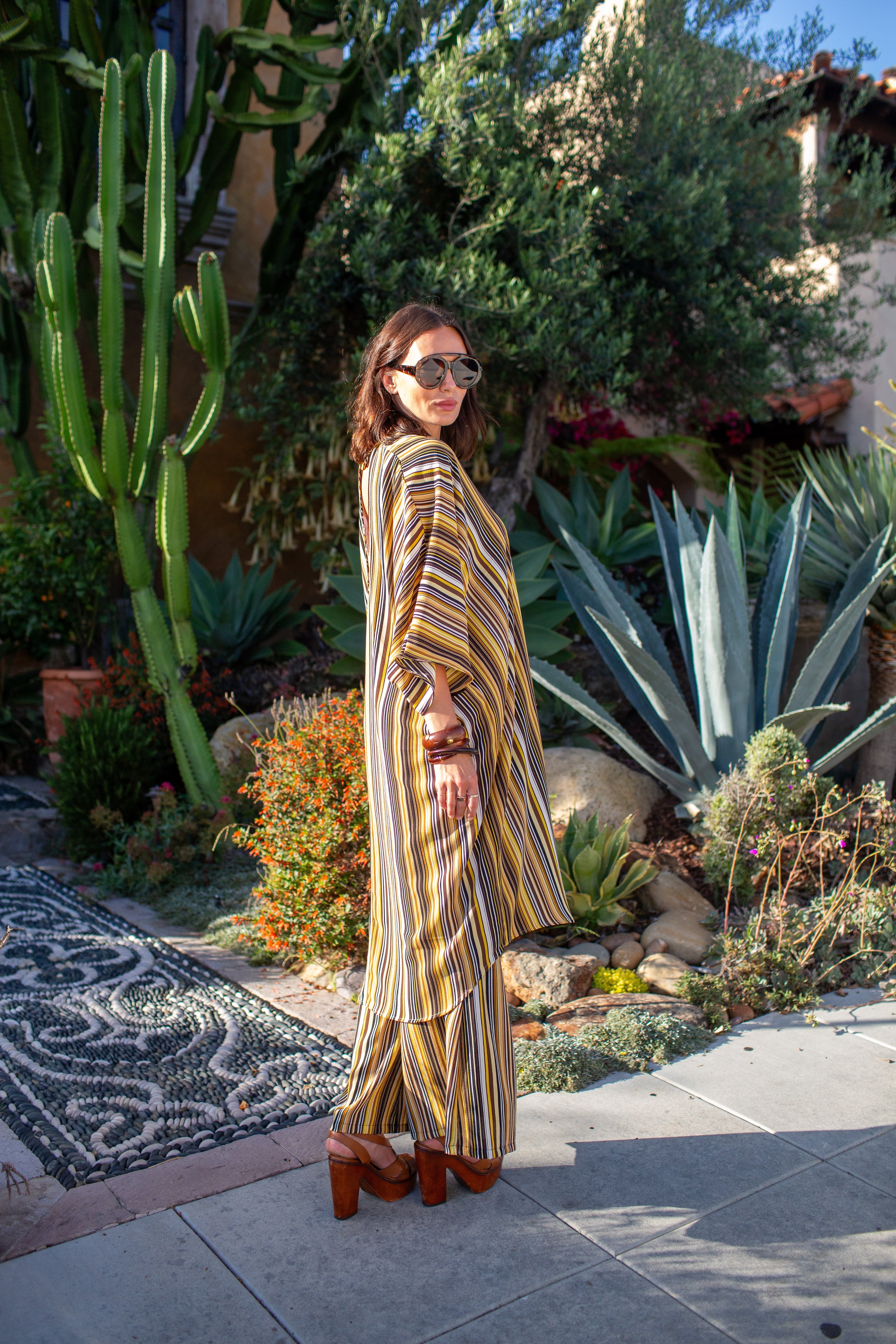 Striped Caftan Set