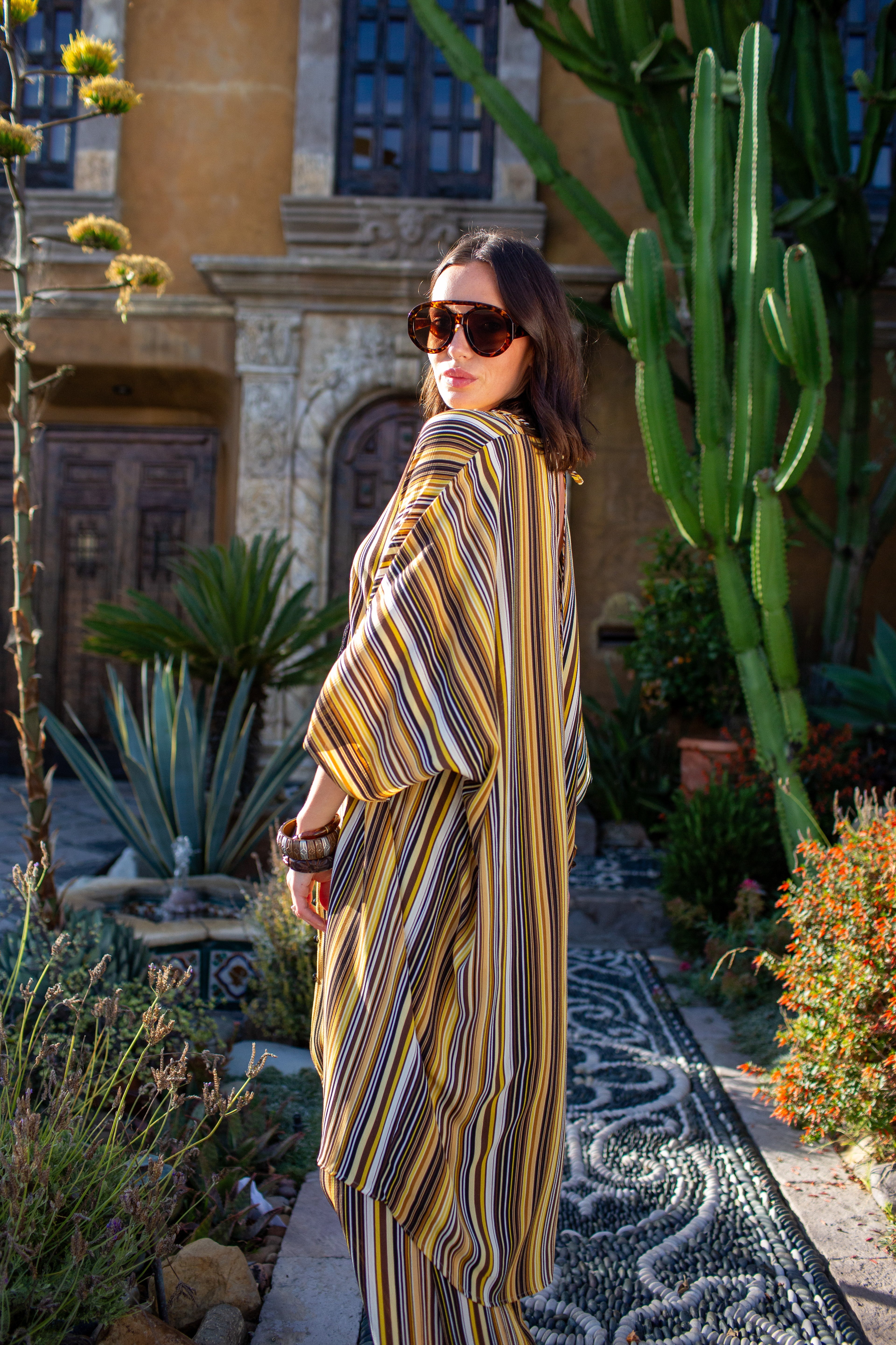 Striped Caftan Set