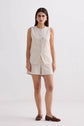 Cream Tweed Vest KEMETIX