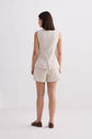 Cream Tweed Vest KEMETIX