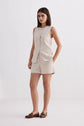Cream Tweed Vest KEMETIX