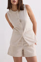 Cream Tweed Vest KEMETIX