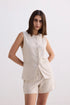 Cream Tweed Vest KEMETIX