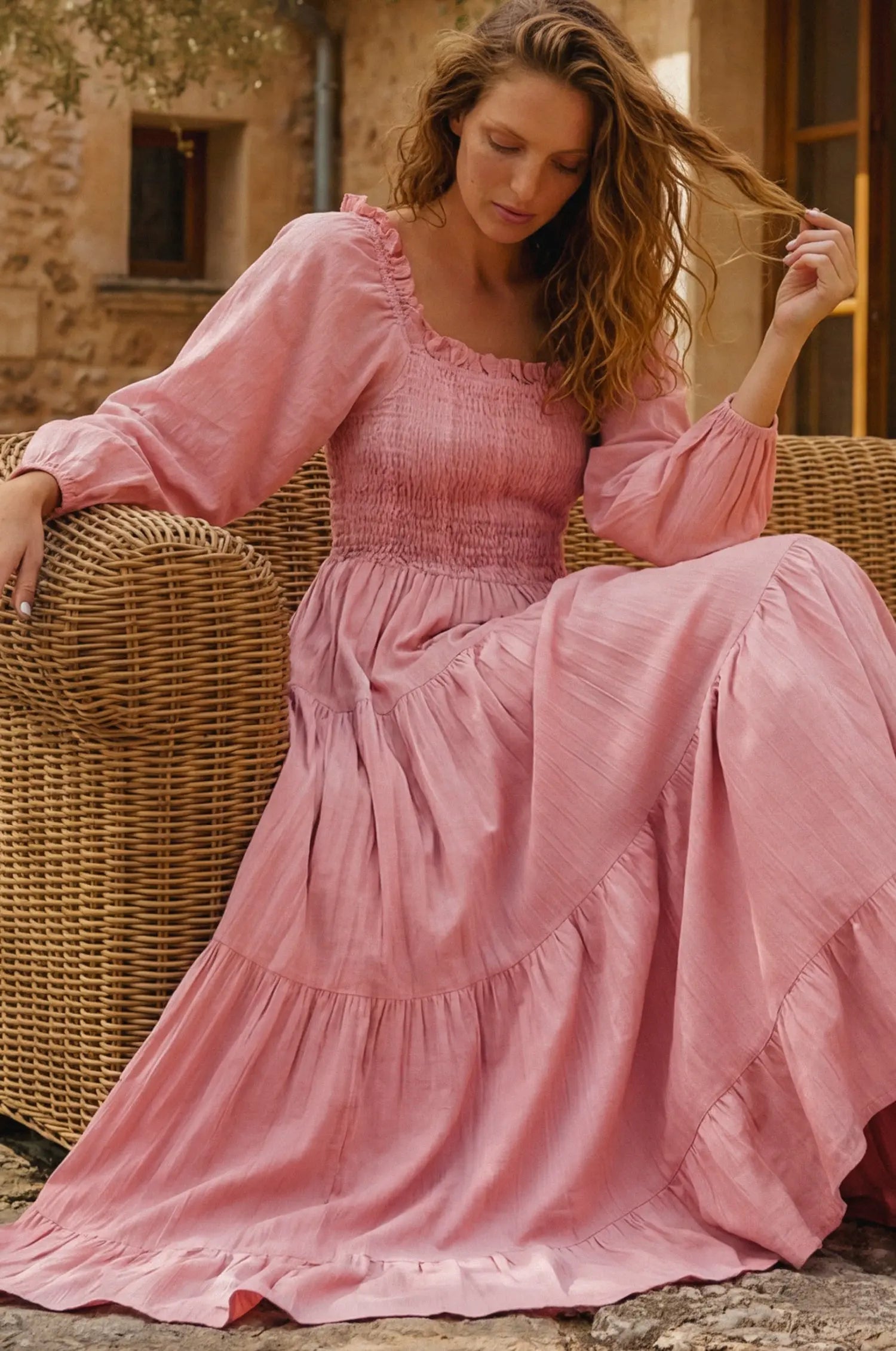 Evangeline Linen Dress KEMETIX