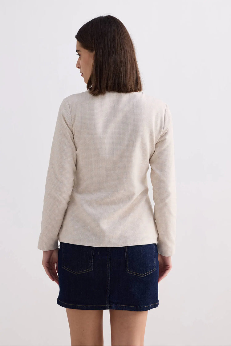 Cream Tweed Jacket KEMETIX
