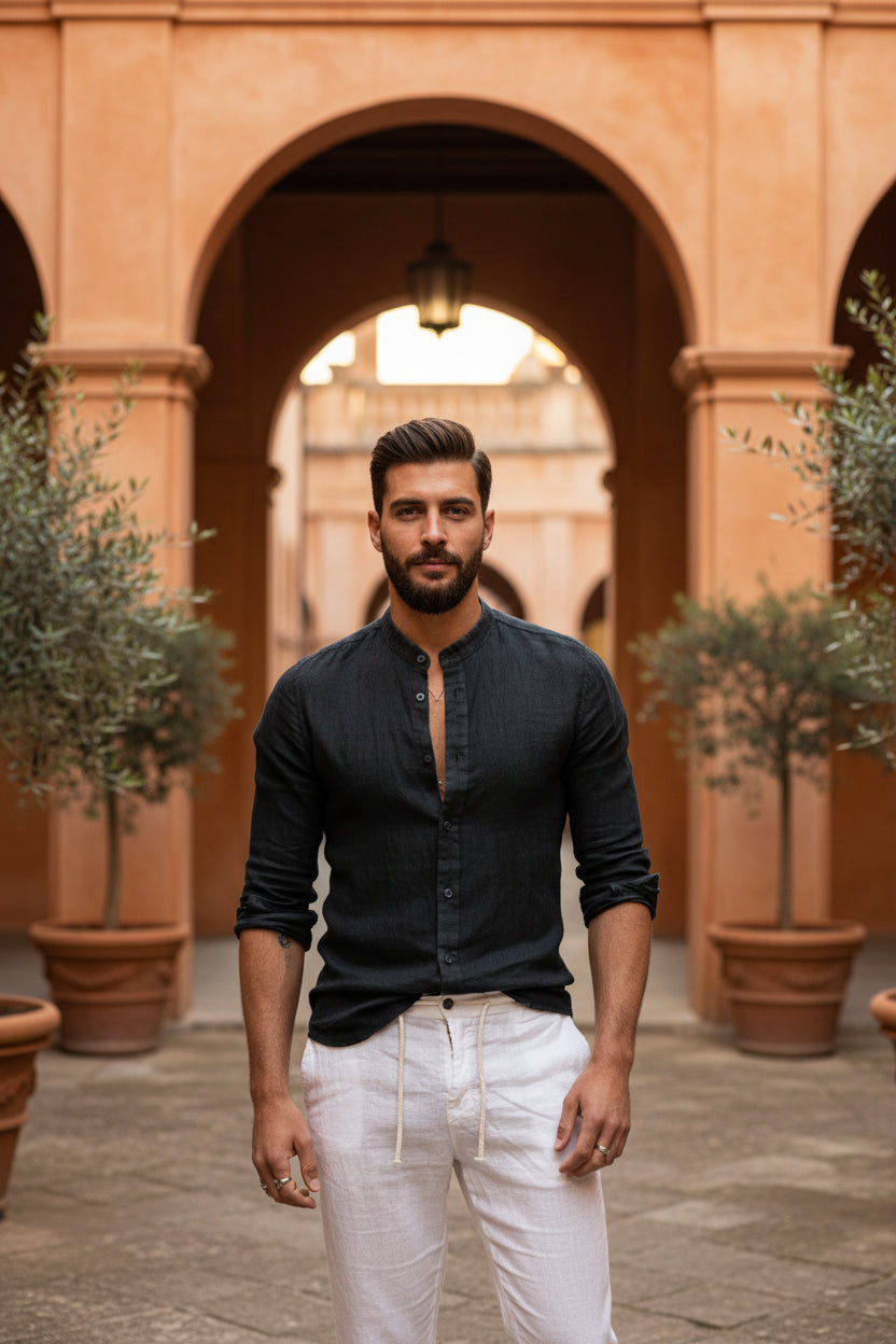 Terra Bloom Linen Shirt