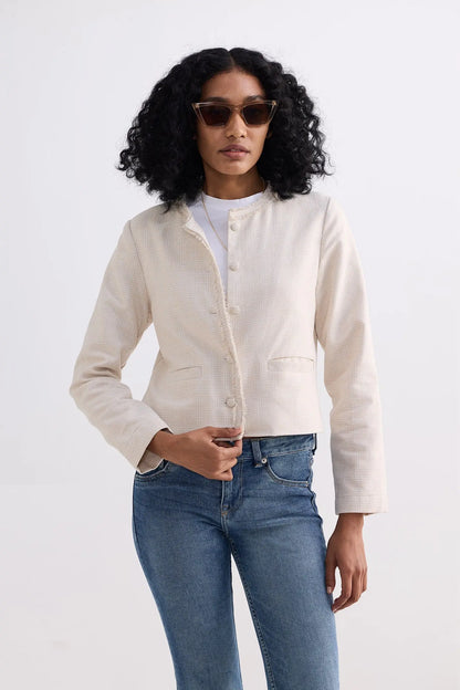 Cream Tweed Jacket KEMETIX