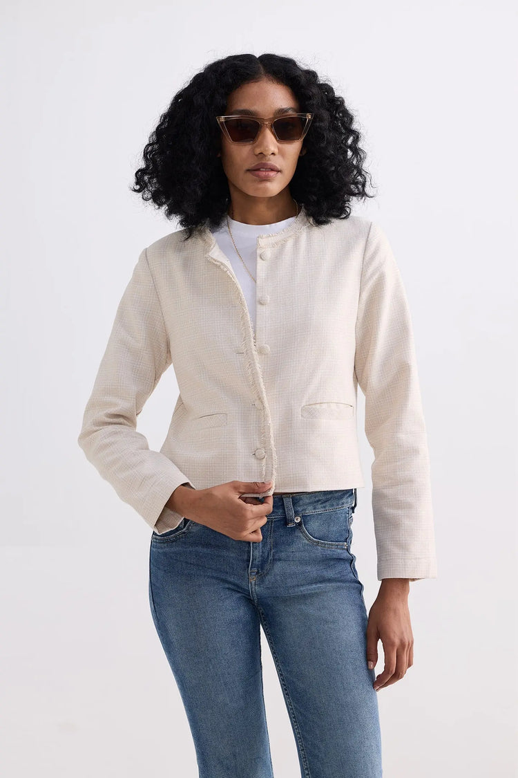 Cream Tweed Jacket KEMETIX