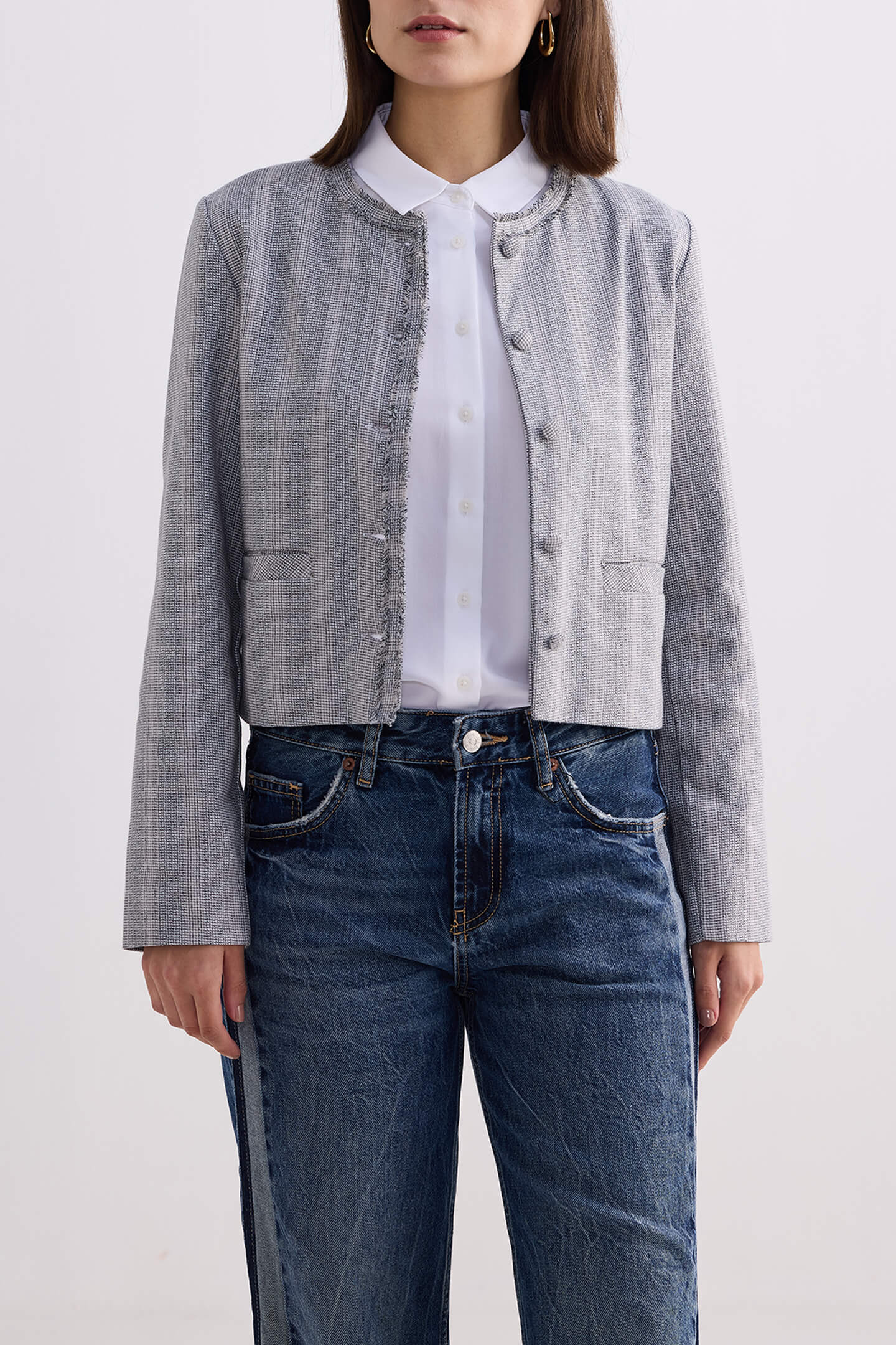 Grey Tweed Jacket KEMETIX