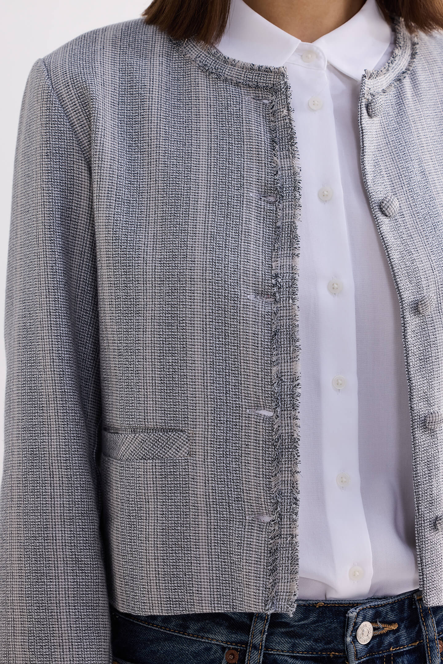 Grey Tweed Jacket KEMETIX