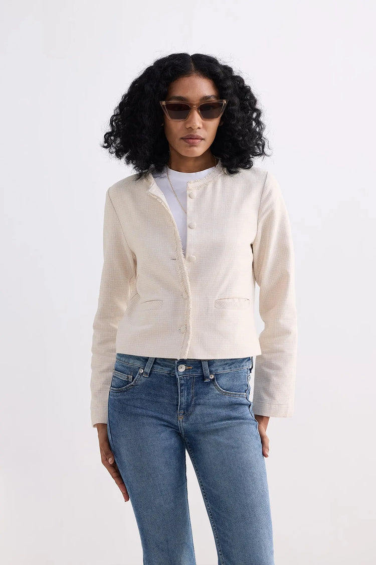 Cream Tweed Jacket KEMETIX
