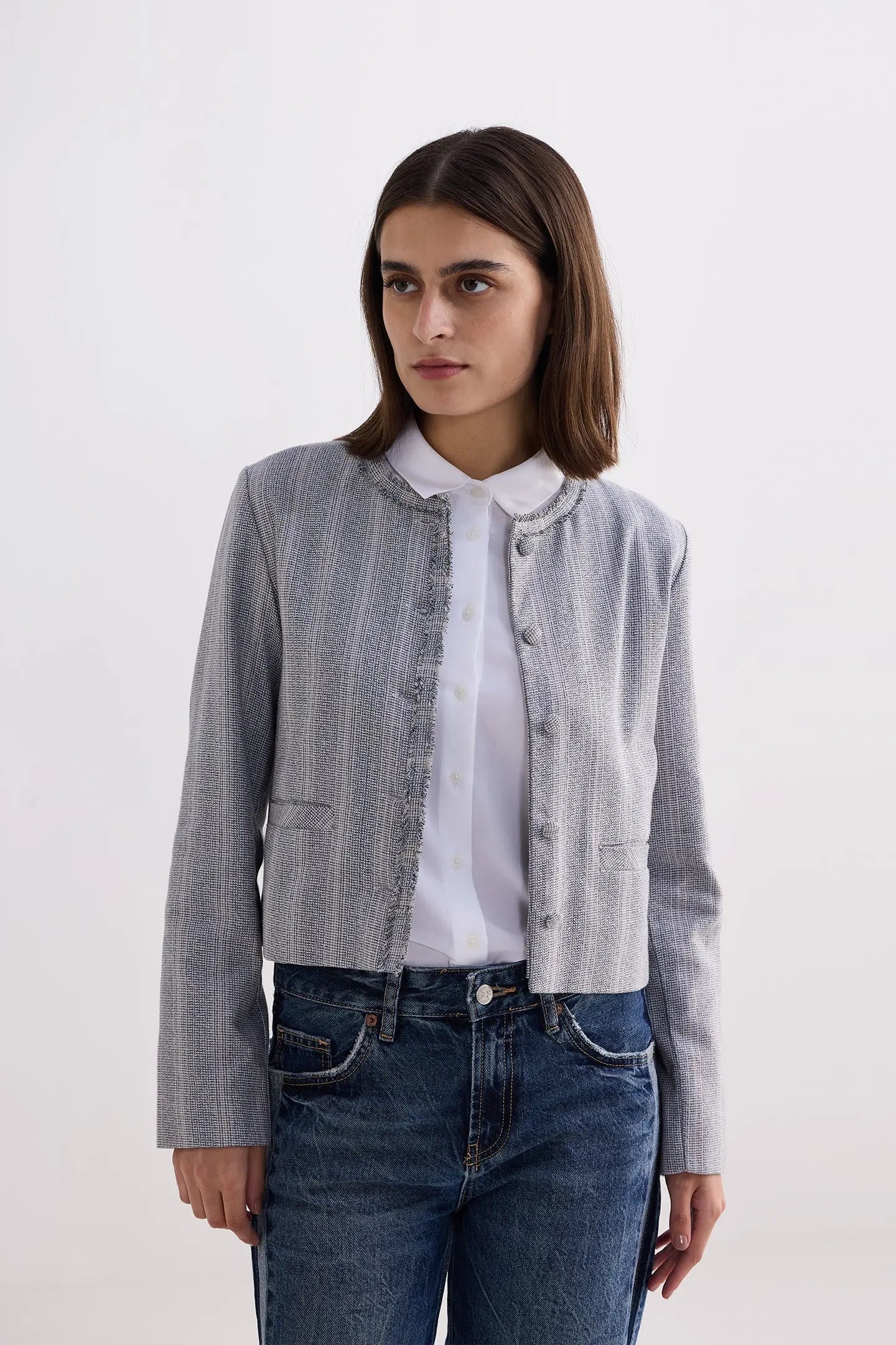 Grey Tweed Jacket KEMETIX