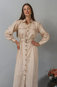 Marcelle Belted Shirt Dress KEMETIX