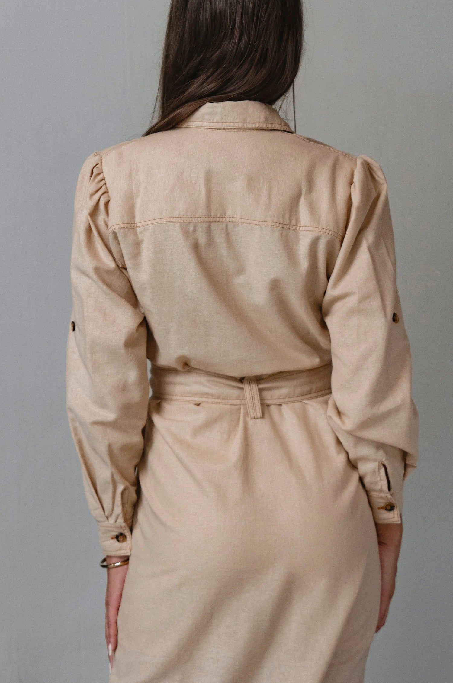 Marcelle Belted Shirt Dress KEMETIX