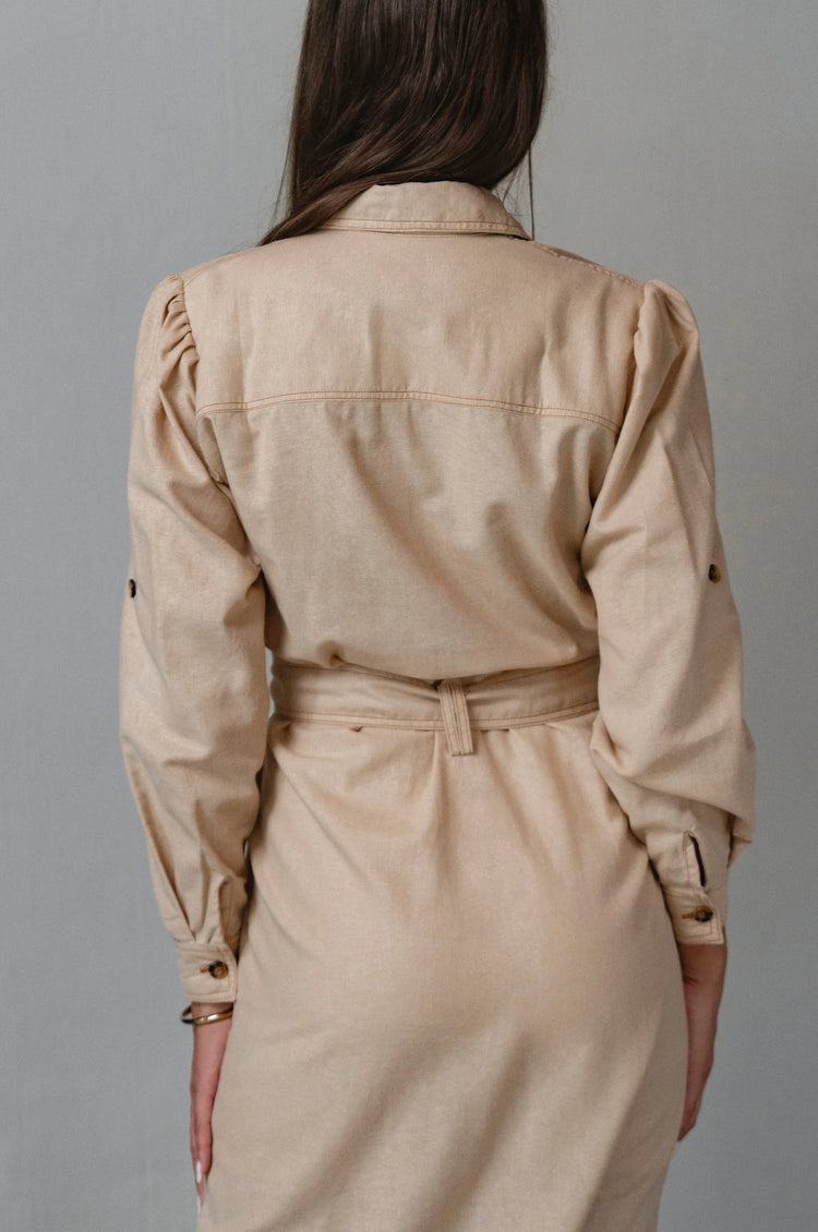 Marcelle Belted Shirt Dress KEMETIX