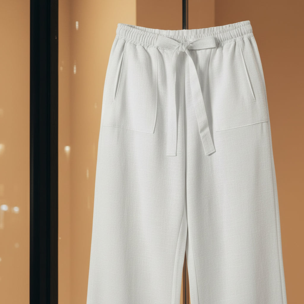 Terra Bloom Linen Wide-Leg Pant