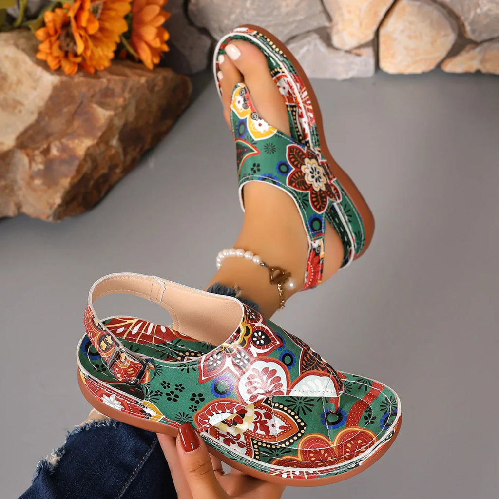 Mosaic Wedge Sandals