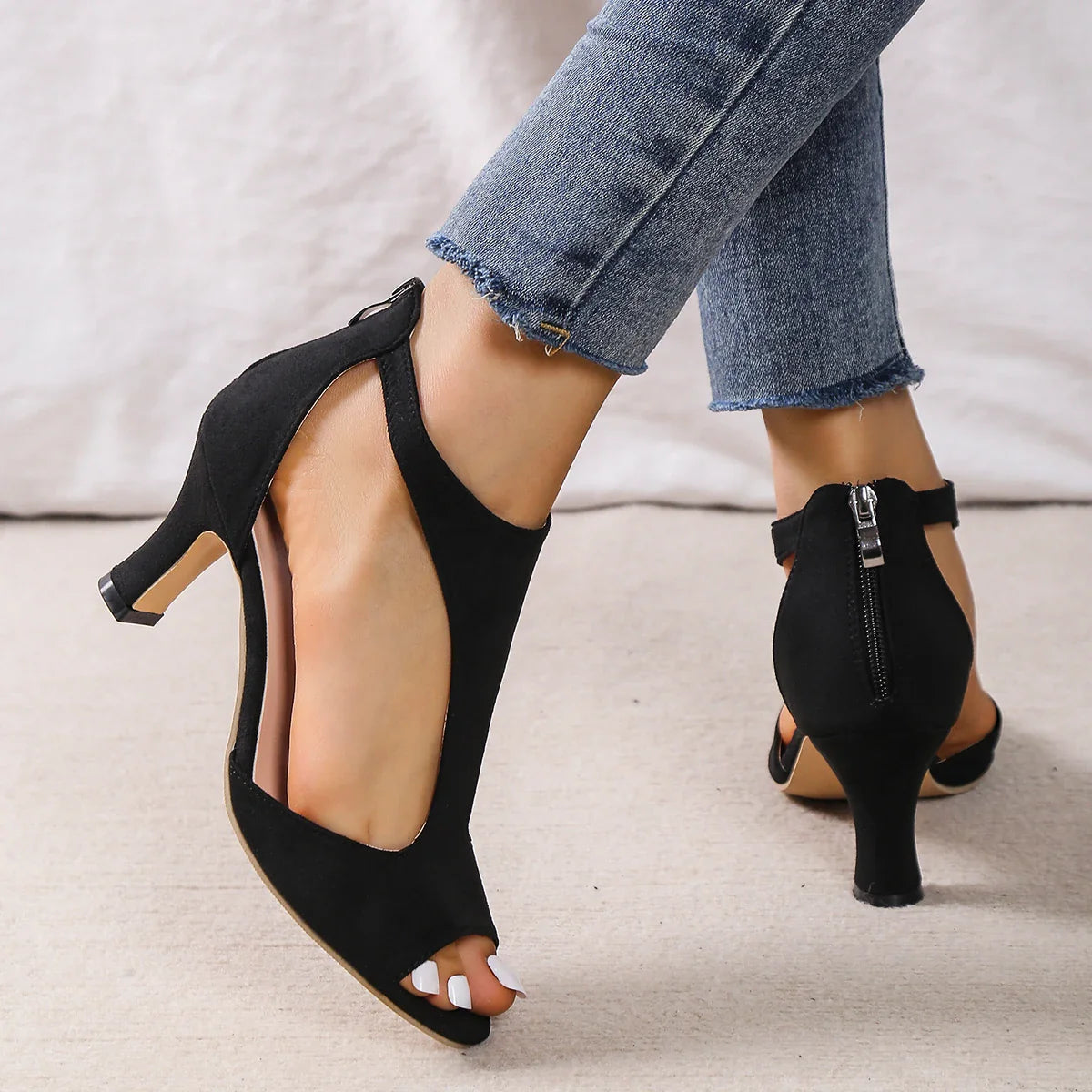 The Leather Block Heel