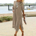 The Midnight Linen Maxi