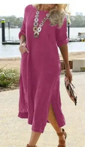 The Midnight Linen Maxi