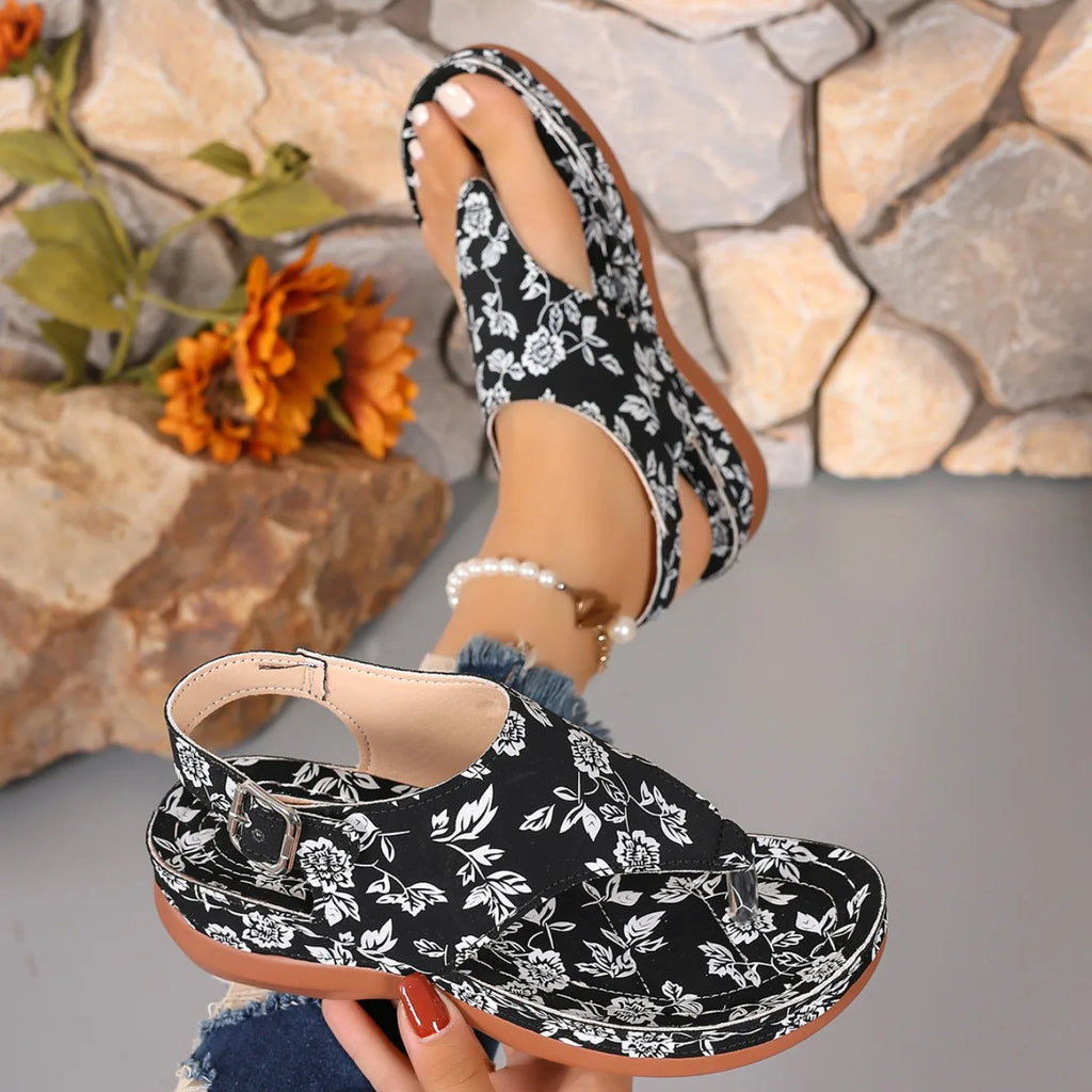Mosaic Wedge Sandals