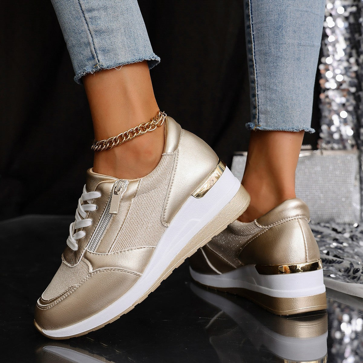 Metallic Sneakers