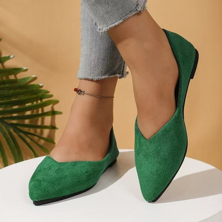 The Suede Pointed Flat