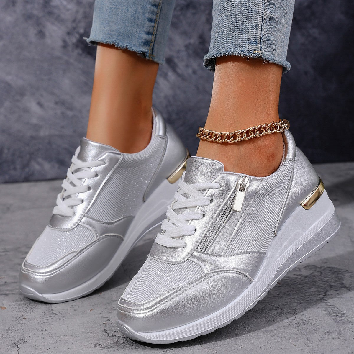Metallic Sneakers