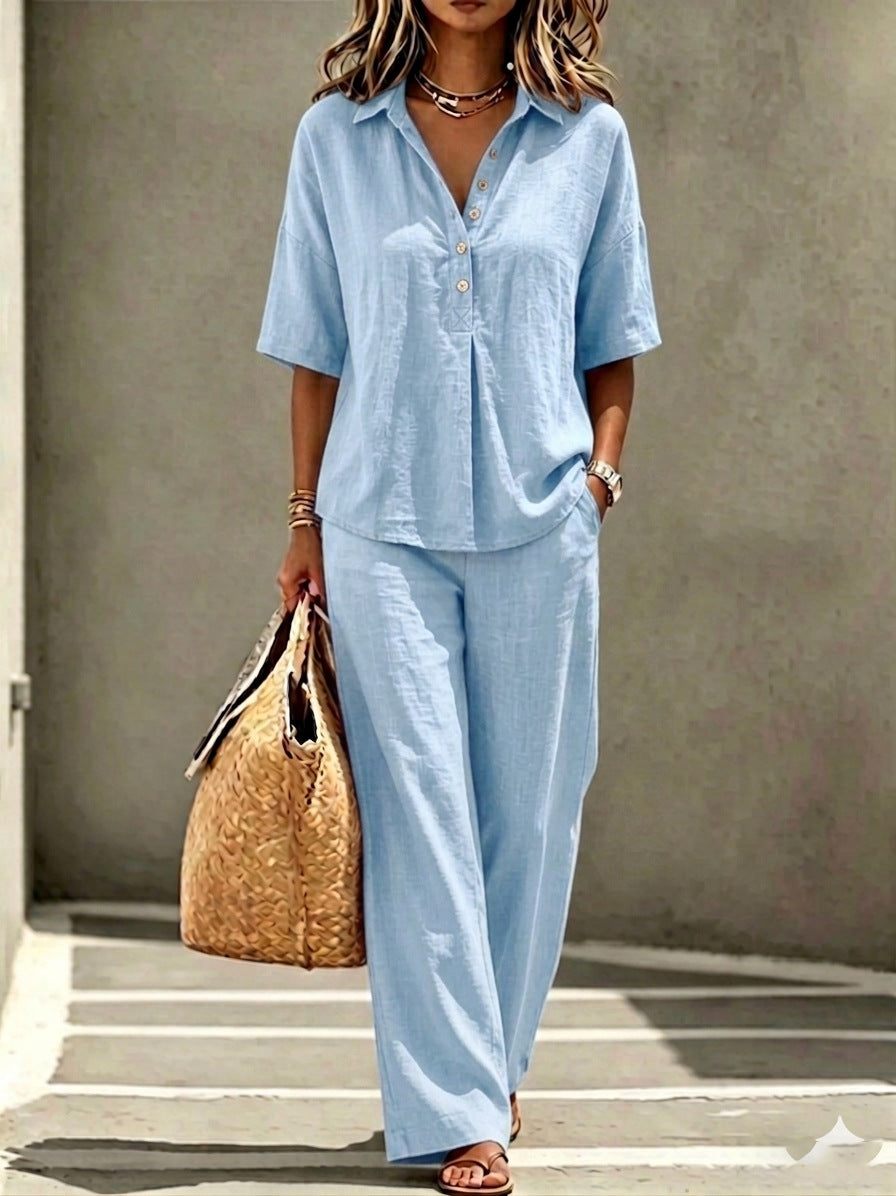 The Polo Linen Set