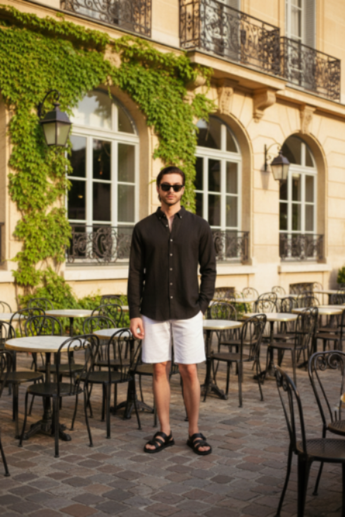 The Obsidian Linen Shirt