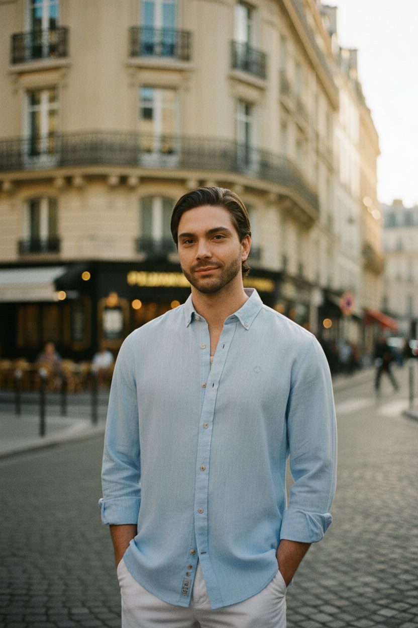 The Linen Shirt (Sky Blue)