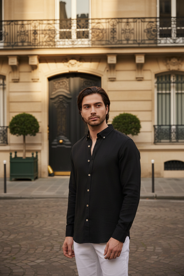 The Obsidian Linen Shirt