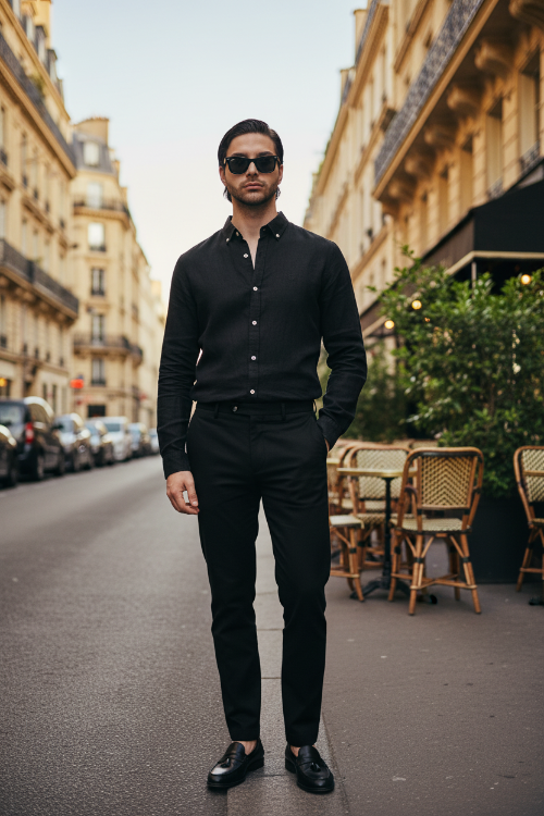 The Obsidian Linen Shirt